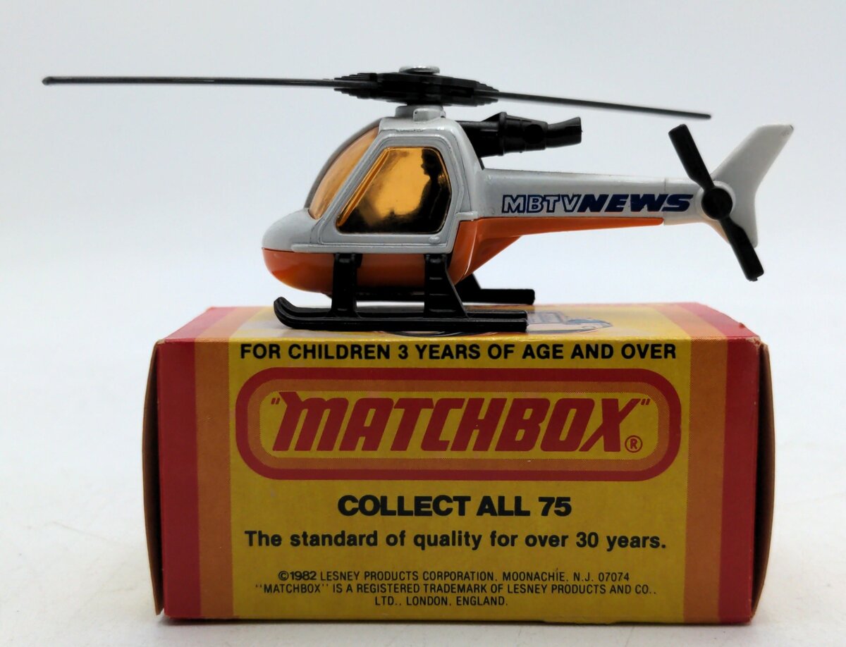 Matchbox 01-00-75 1:64 Scale Helicopter "MBTV News"