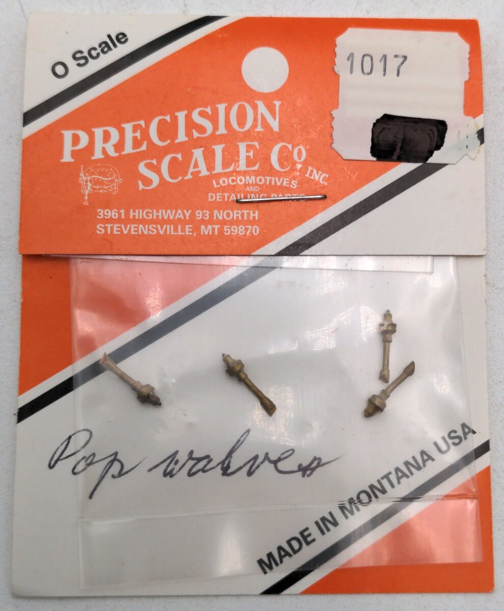 Precision Scale Co. 1017 O Scale  Baldwin-style Pop Valve