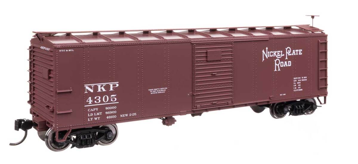 Walthers 910-41061 HO NKP 40' Steel Boxcar with Murphy Ends Ready to Run #4305