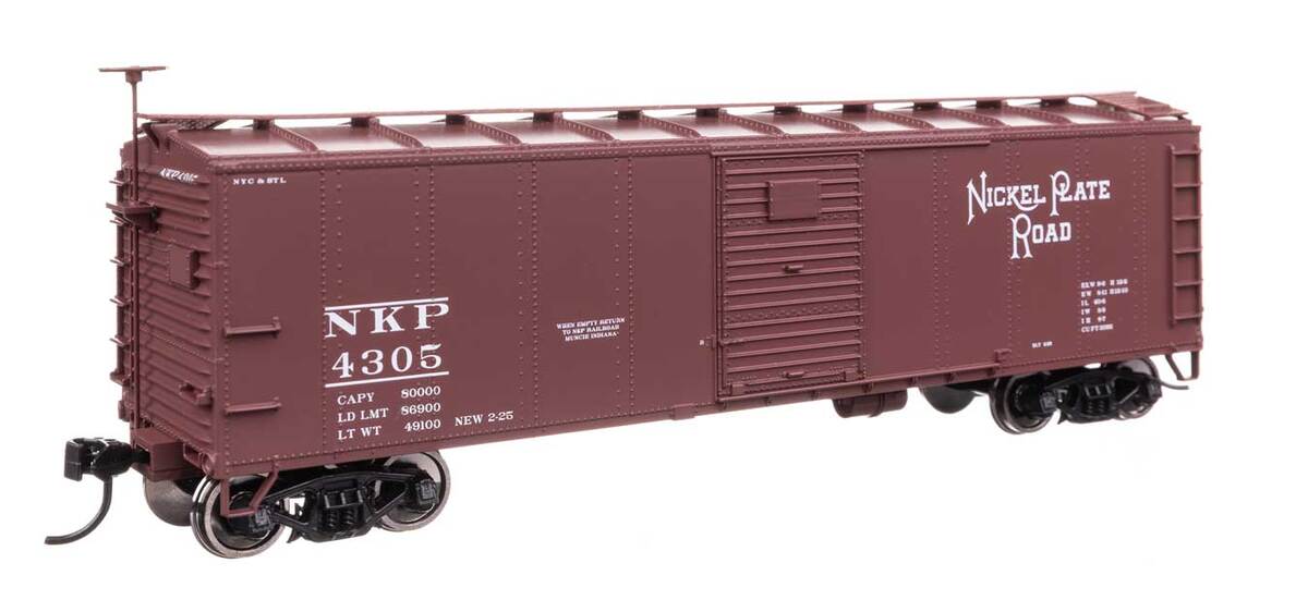 Walthers 910-41061 HO NKP 40' Steel Boxcar with Murphy Ends Ready to Run #4305