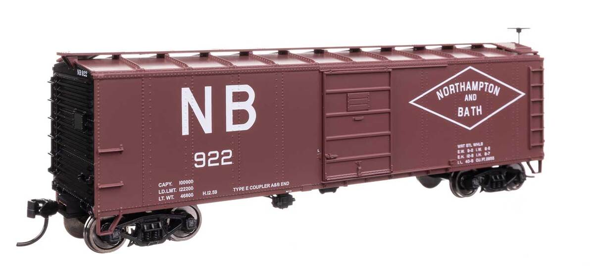 Walthers 910-41064 HO NB 40' Steel Boxcar with Murphy Ends Ready to Run #922