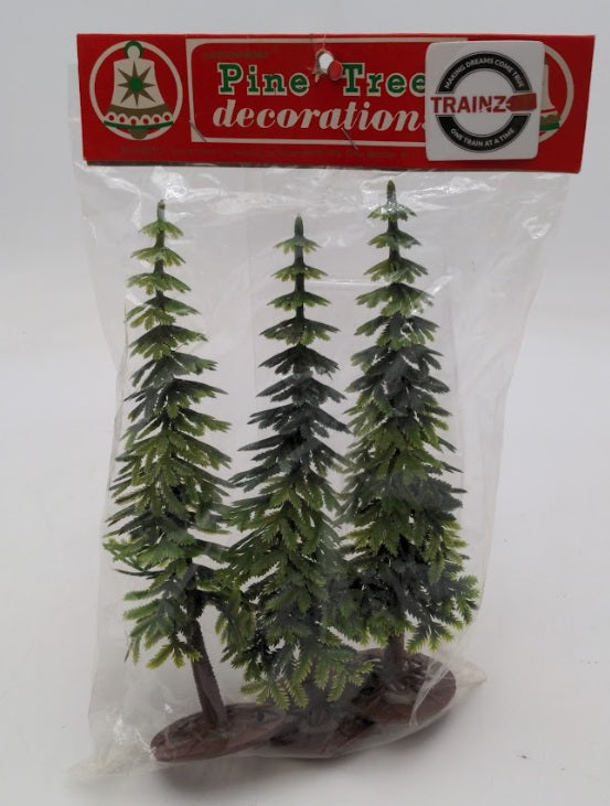 Commodore 4307C Plastic Pine Trees (Pack of 3)