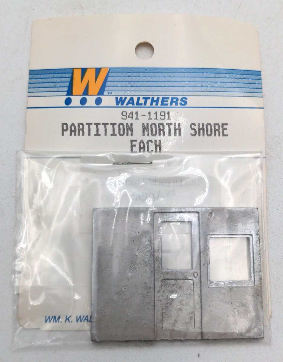 Walthers 941-1191 HO Scale Interior Partition North Shore Passenger Car