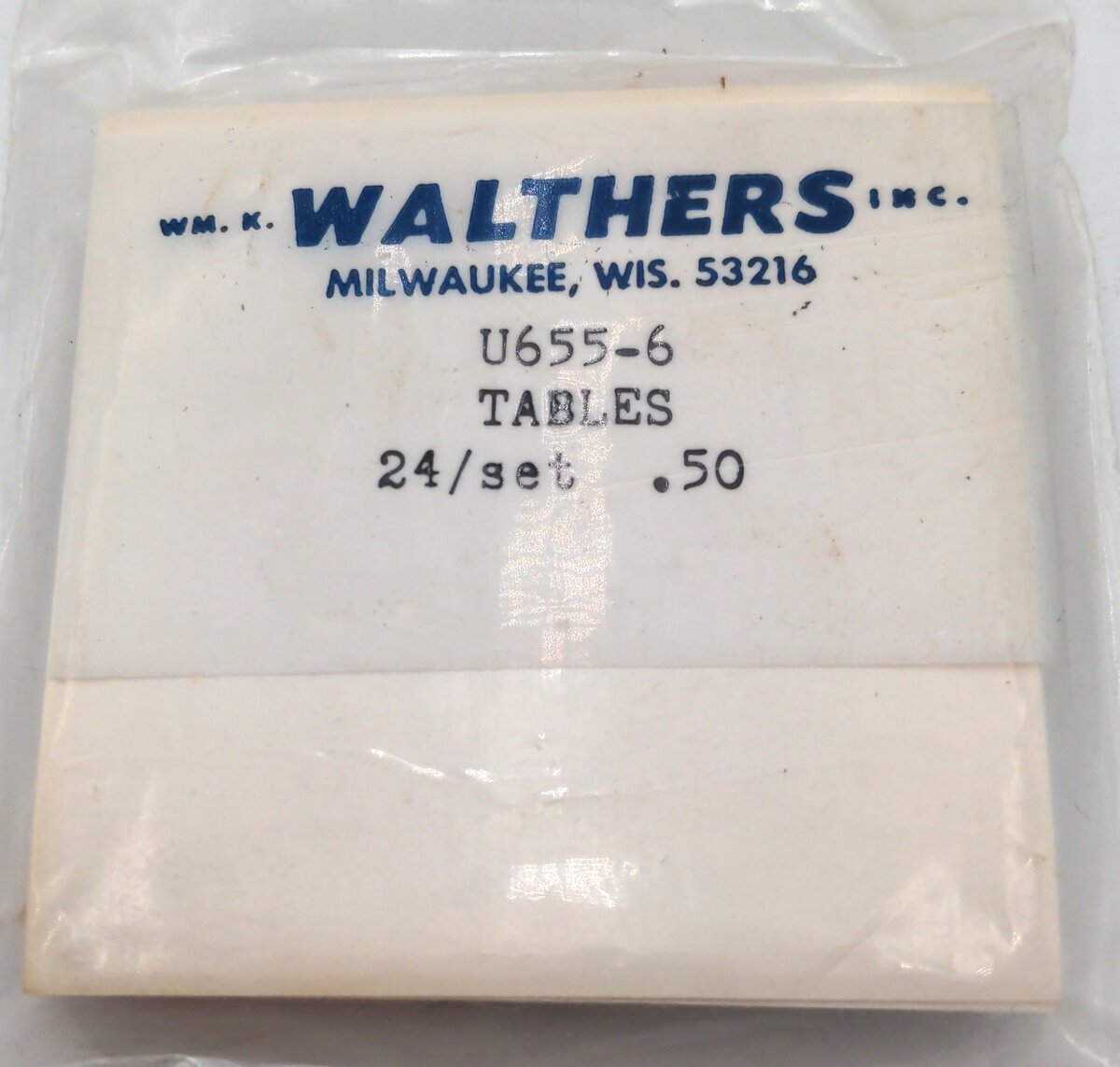 Walthers U655-6 Tables (Set of 24)