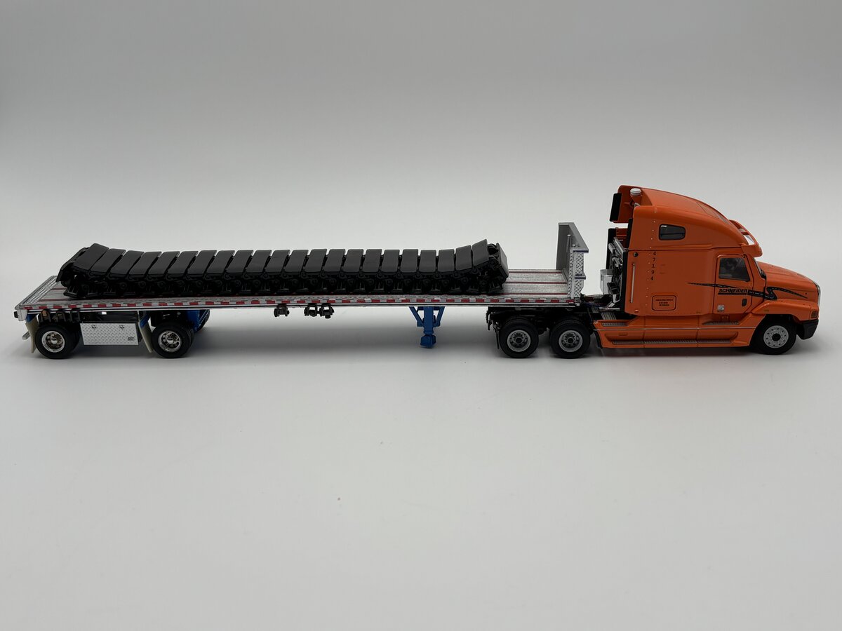 Sword Models 1:50 Scale Schneider Freightliner w/Flatbed Trailer & Track