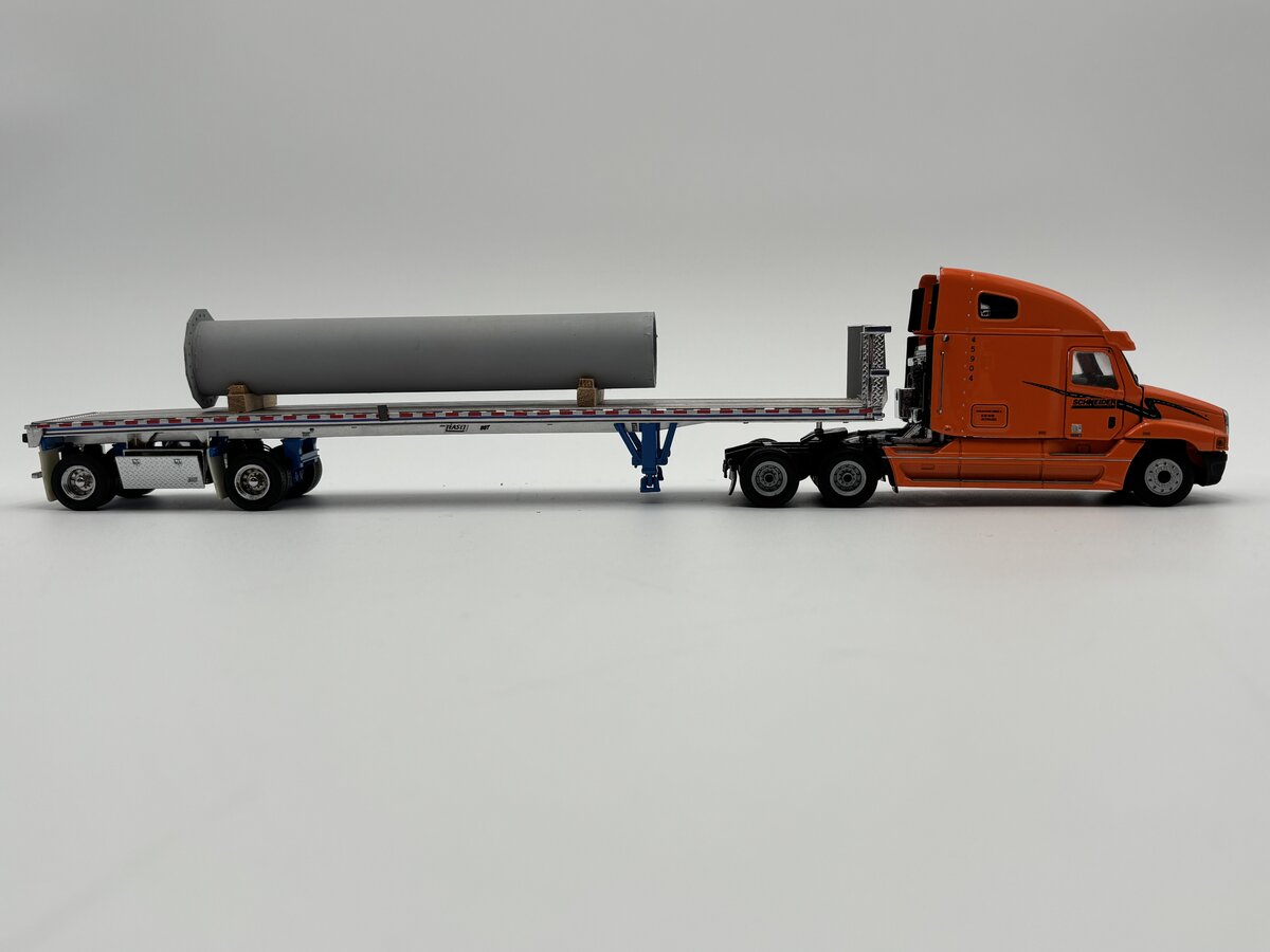 Sword Models 1:50 Scale Schneider Freightliner w/Flatbed & Pipe Load
