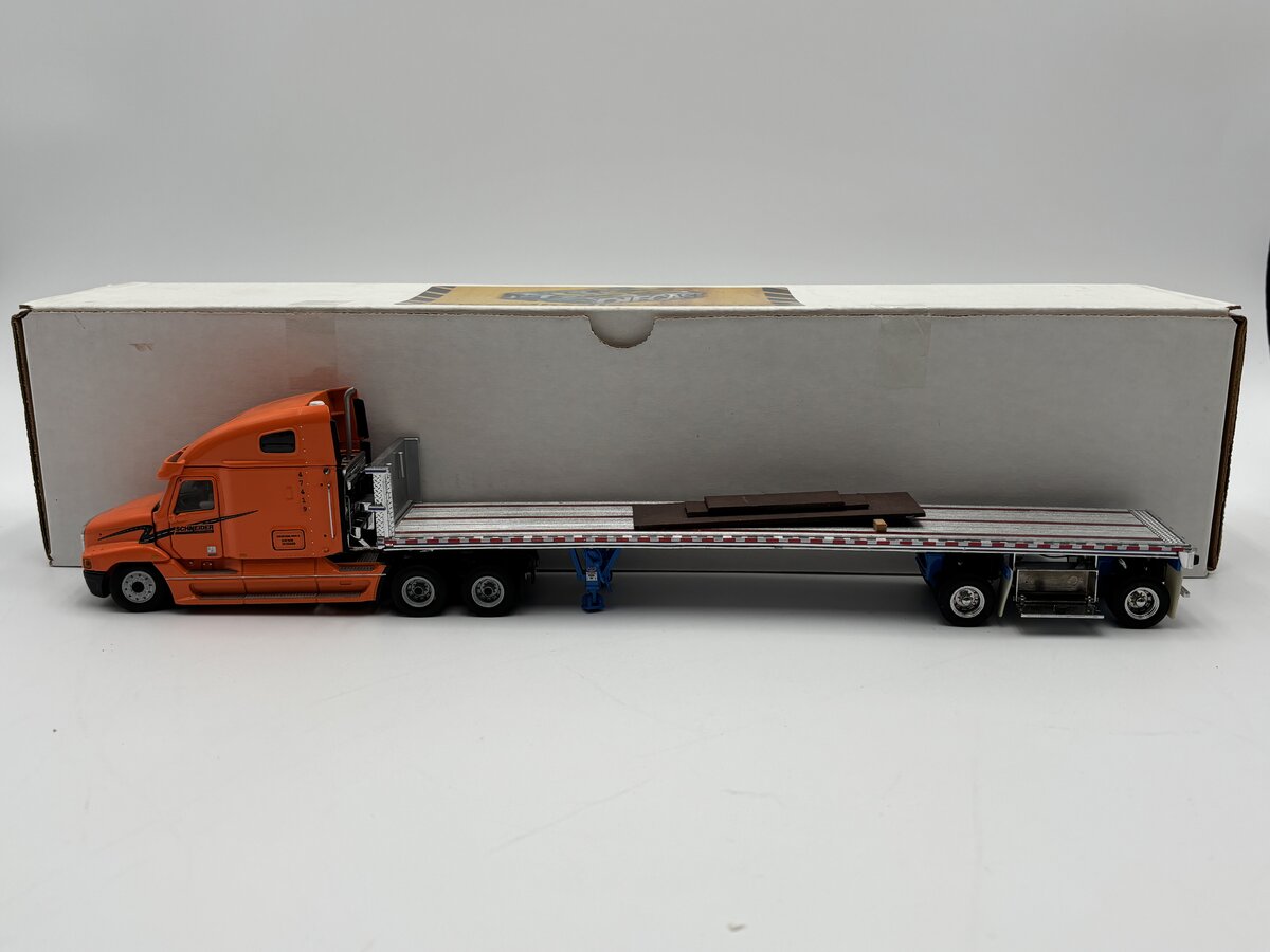 Sword Models 1:50 Scale Schneider Freightliner w/Flatbed & Small Sheet Load