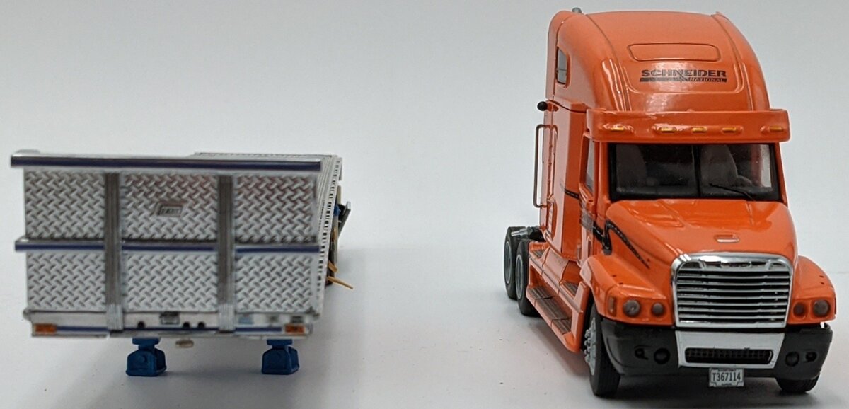 Sword Models 1:50 Scale Schneider Freightliner & Flatbed w/Concrete Barrier Load