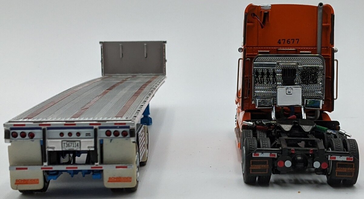 Sword Models 1:50 Scale Schneider Freightliner & Flatbed w/Concrete Barrier Load