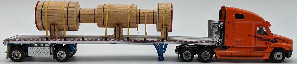 Sword Models 1:50 Scale Schneider Freightliner & Flatbed w/Turbine Load