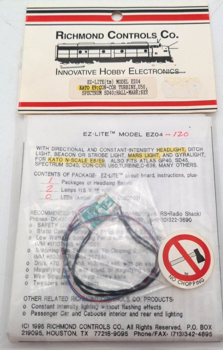 Richmond Controls Co. EZ04 N Scale (1:160) Lighting Module