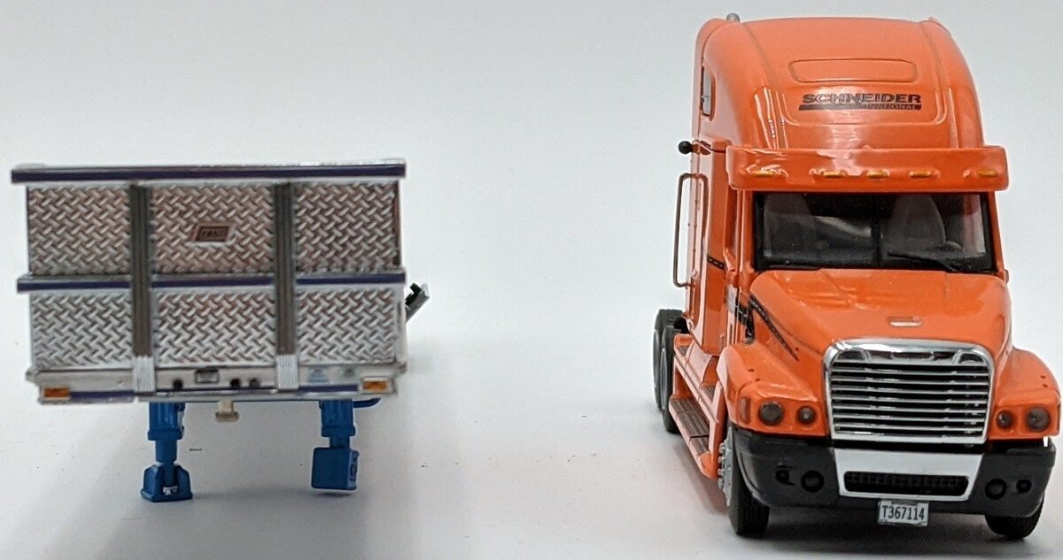 Sword Models 1:50 Scale Schneider Freightliner & Flatbed w/Wood Block Load