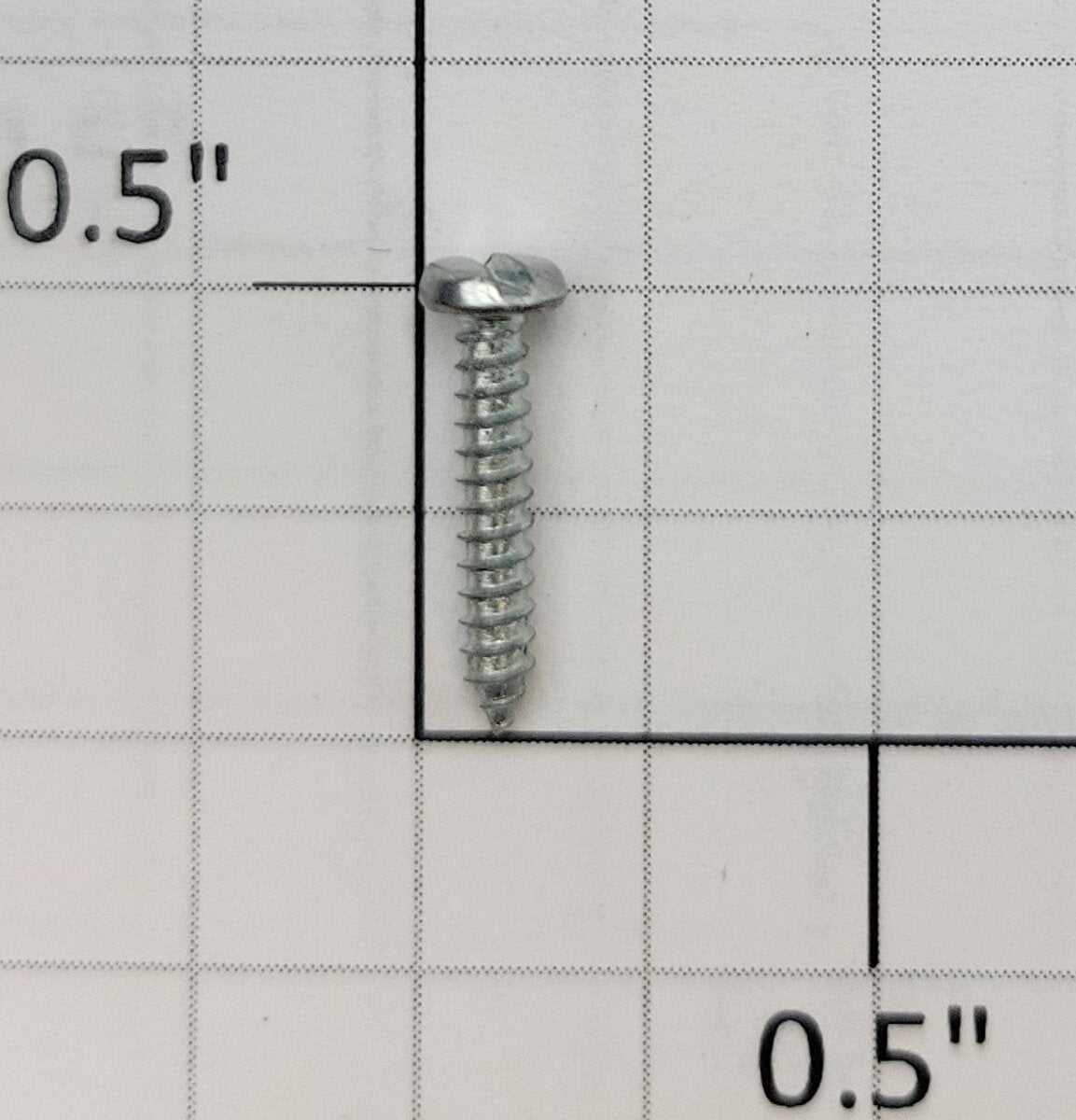 Acme #2 x 1/2" Self Tapping Pan Head Slotted Body Screw