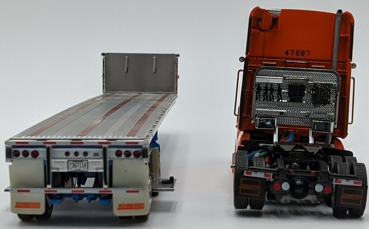 Sword Models 1:50 Scale Schneider Freightliner & Flatbed w/Wood Beam Load