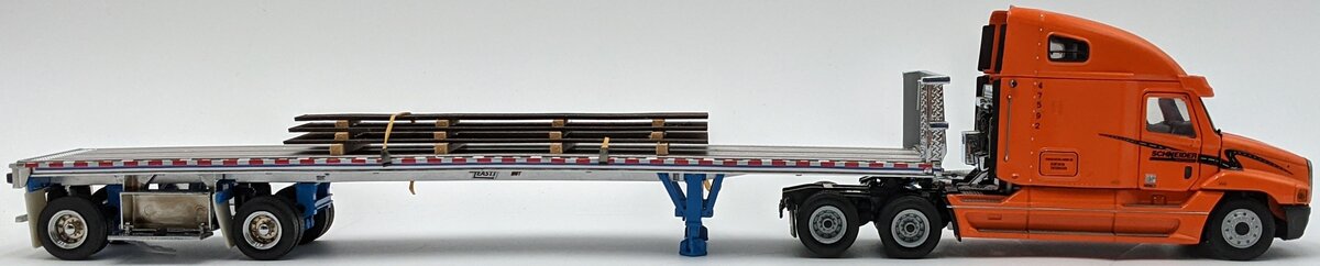 Sword Models 1:50 Scale Schneider Freightliner & Flatbed w/Wood Pallets Load