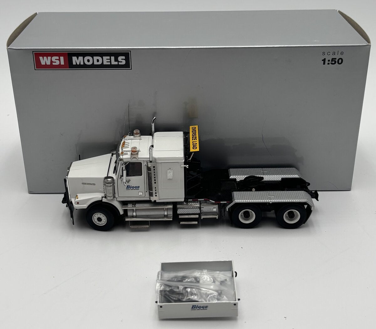 WSI 34-2004 1:50 White Western Star 4900-1 Semi-Tractor w/Ballast Box Bigge