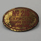 Lionel 216-10 Hopper Brass Capacity Nameplate with Red Lettering #216