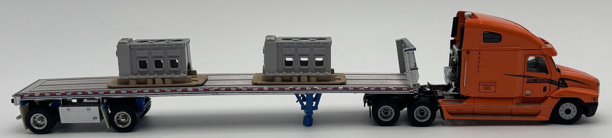 Sword Models 1:50 Scale Schneider Freightliner w/Flatbed & Engine Block Cargo
