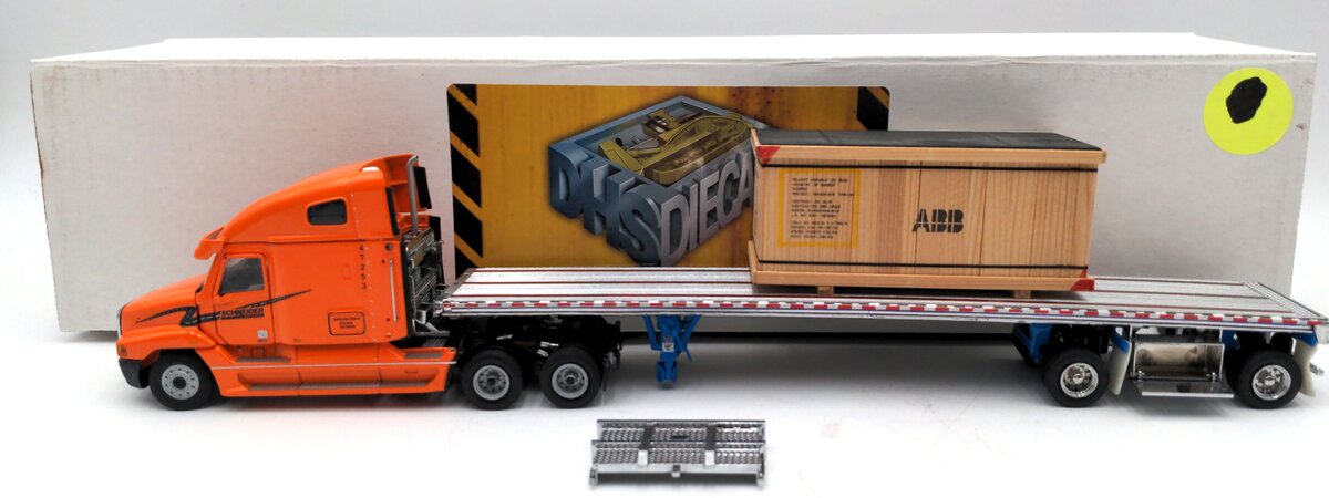 Sword Models 1:50 Scale Schneider Freightliner & Flatbed Trailer w/Wooden Crate