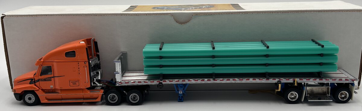 Sword Models 1:50 Scale Schneider Freightliner w/Flatbed Trailer & Pipe Load