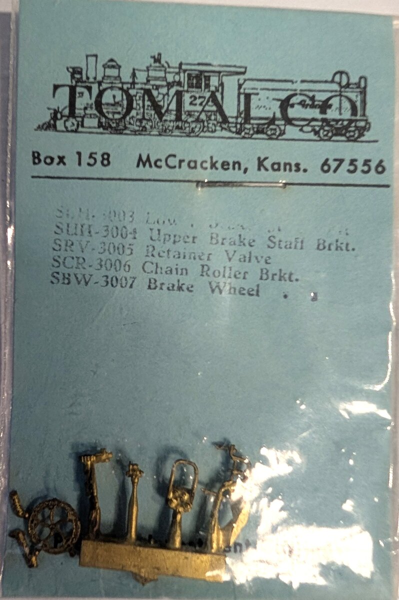 Tomalco 3003-3007 S Scale Unpainted Brass Detail Parts