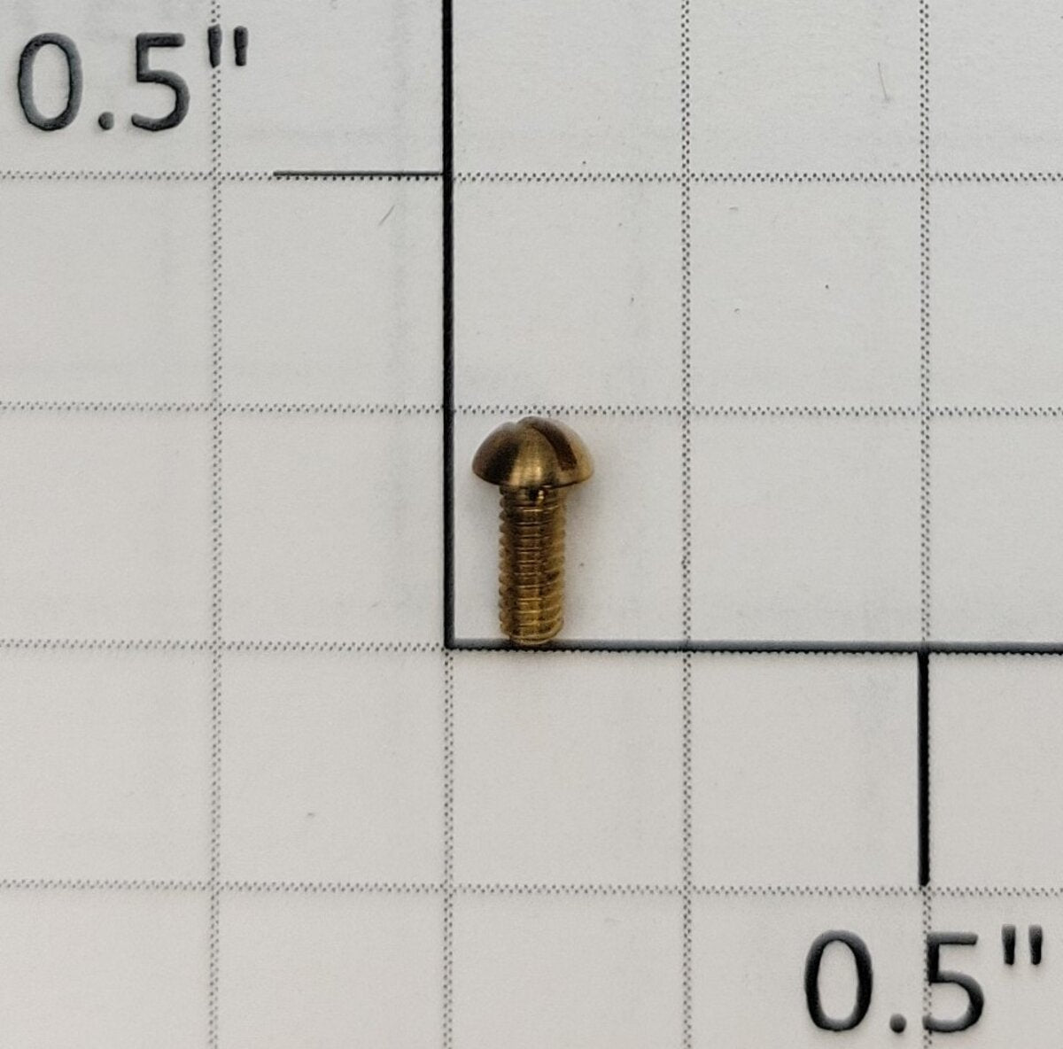 Acme #1-72 x 3/16" Brass Slotted Round Head Screw