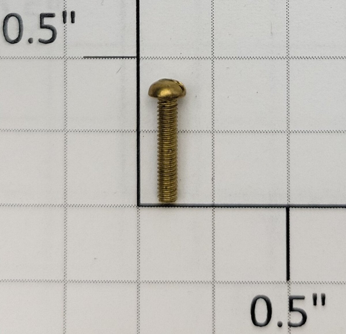 Acme #1-72 x 3/8" Brass Slotted Round Head Screw
