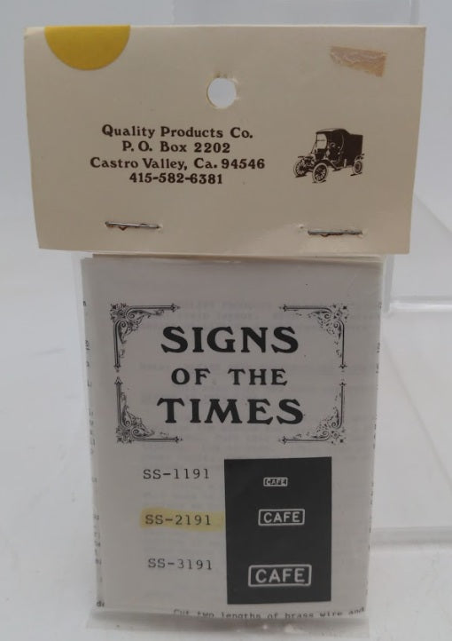 Quality Products Co. SS-2191 Sign of the Times Cafe Kit