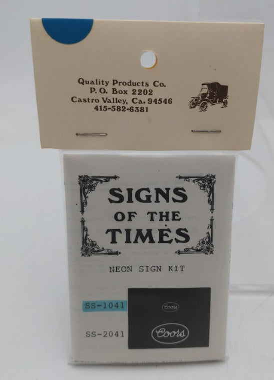 Quality Products Co. SS-1041 Sings of the Times Coors Neon Sign Kit