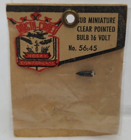 Aristo-Craft 56:45 Sub Miniature Green Pointed Bulb 16 Volts