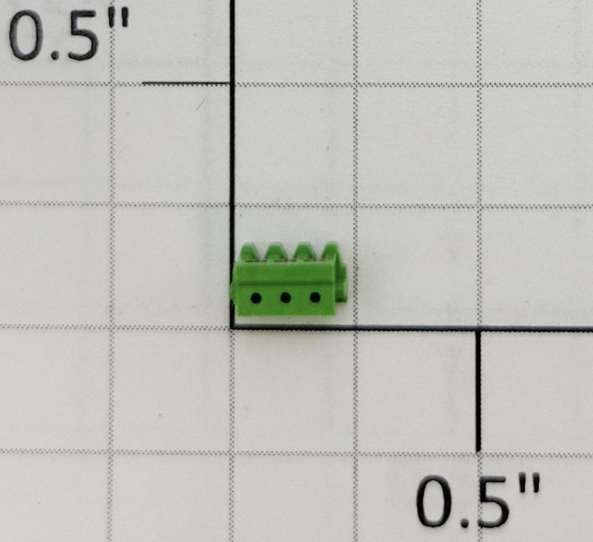Digi-key 455-2290-ND Green 3-Position Rectangular Receptacle Female Connector