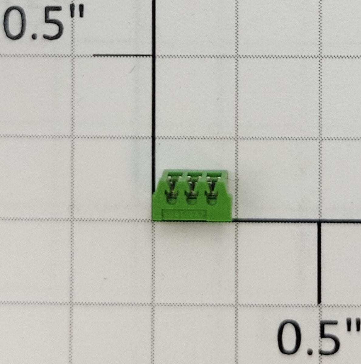 Digi-key 455-2290-ND Green 3-Position Rectangular Receptacle Female Connector