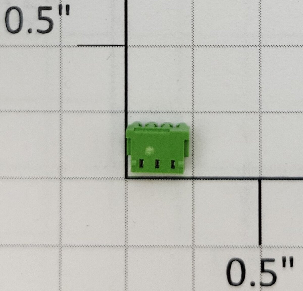 Digi-key 455-2290-ND Green 3-Position Rectangular Receptacle Female Connector