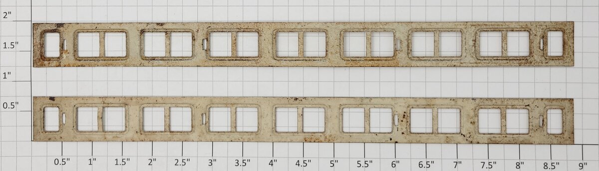 American Flyer 4000-25 S Scale Tin Passenger White Window Inserts (Pair of 2)