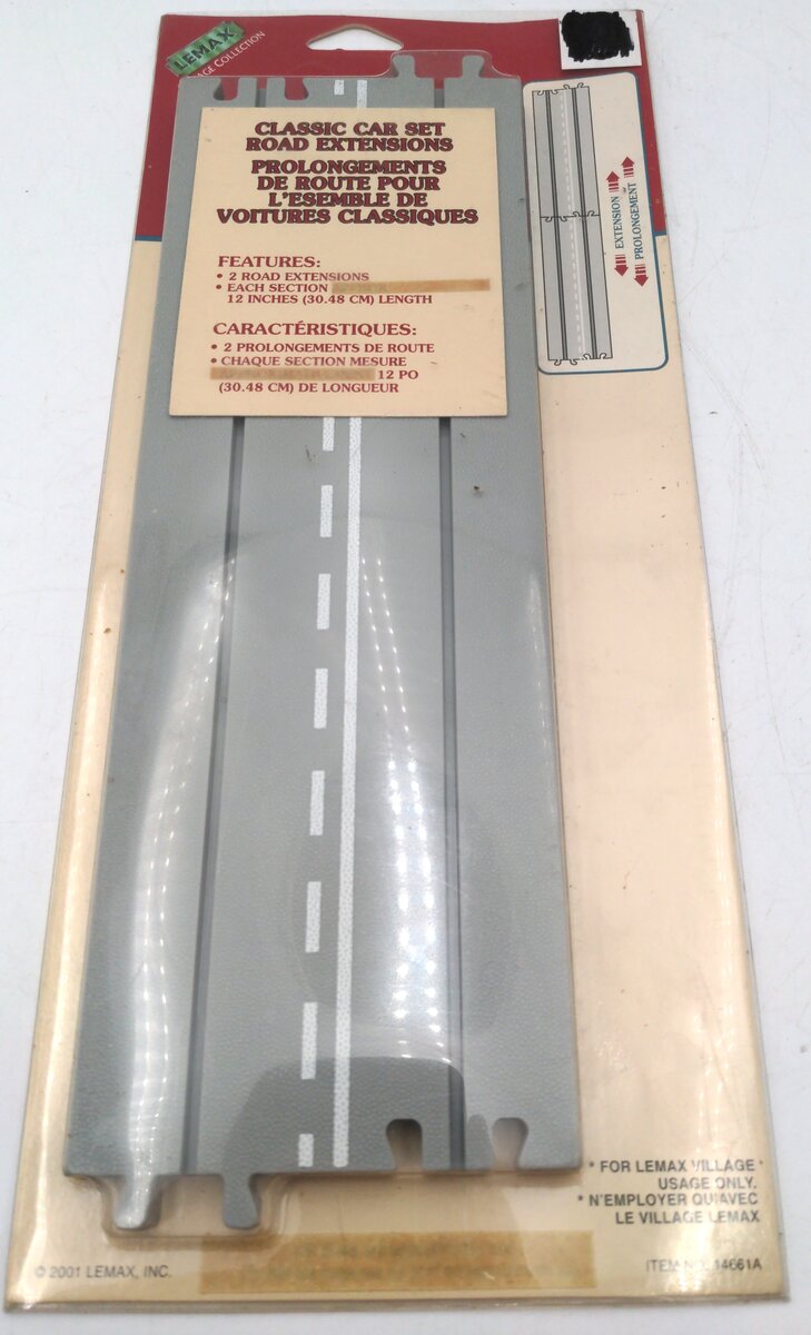 Lemax 14661A Classic Car Set Road Extensions 12'' Length