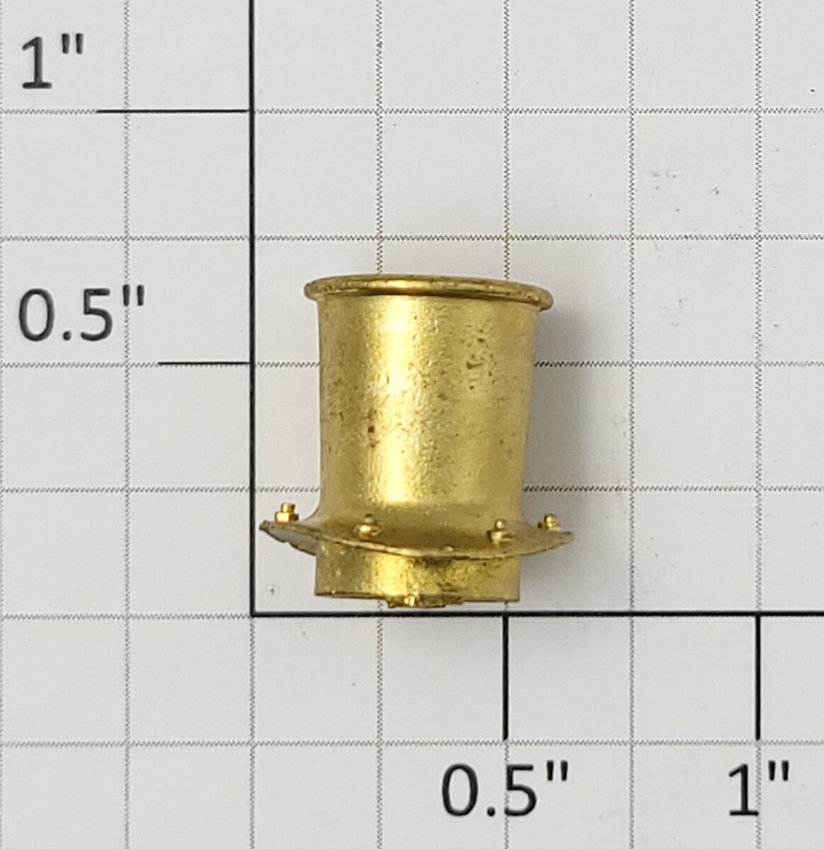 Acme 0511-2 G Scale Gold Painted Die-Cast Top Hat Style Smoke Stack