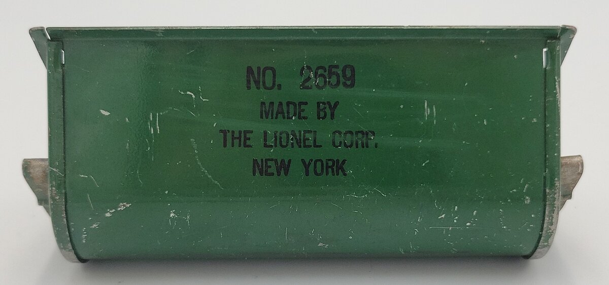Lionel 2659-5 O Gauge Prewar Green Dump Car Bucket