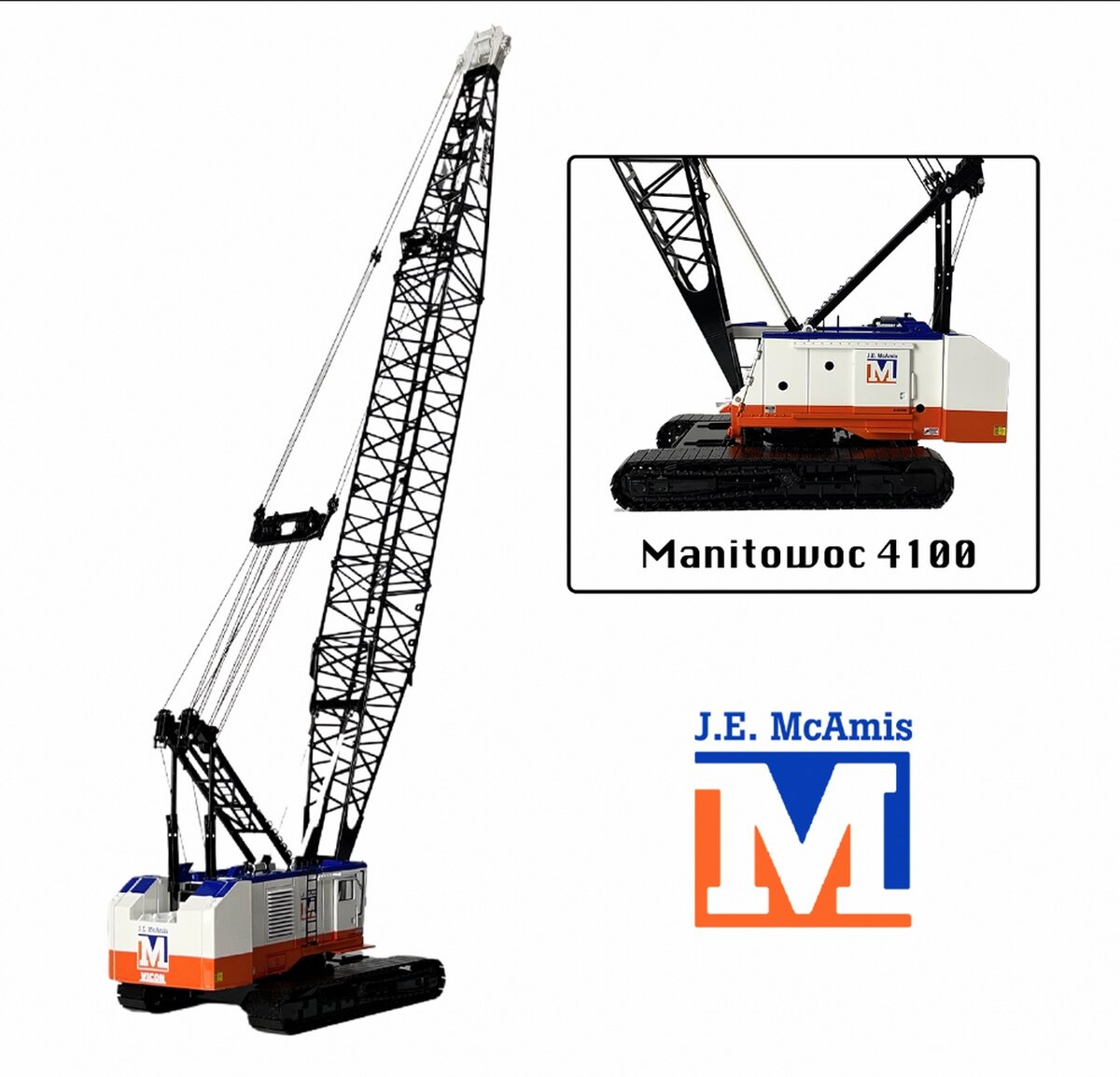 Weiss Brothers WBR030-1205 1:50 Manitowoc 4100 Crawler Crane - JE McAmis
