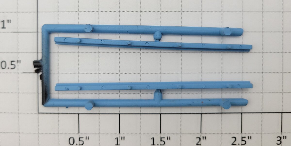 S-Helper 652-04-04-BB Bright Blue Bottom Door Guide Sprue (Set of 2)