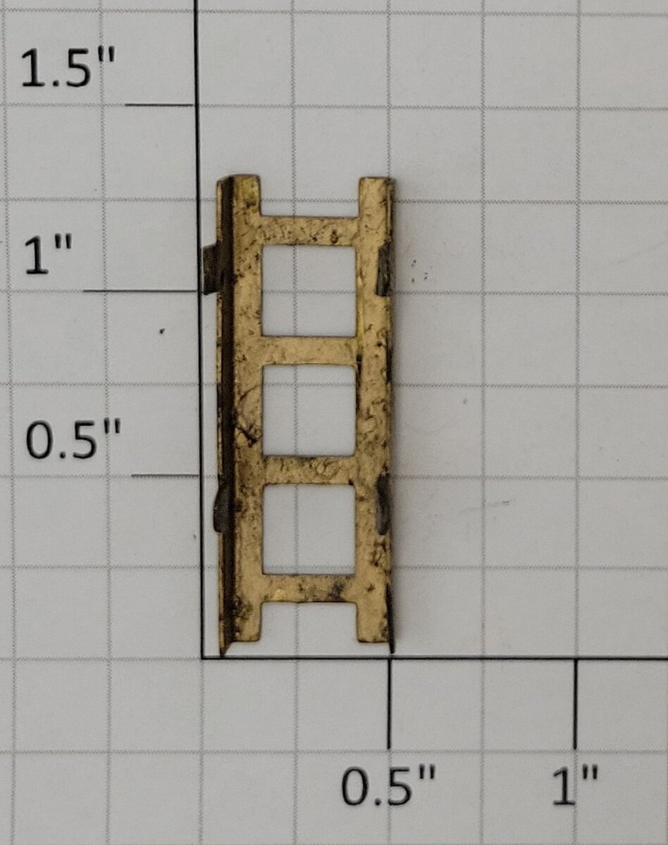 Acme 0512-15 O Gauge Brass 4-Rung Ladder with Tabs