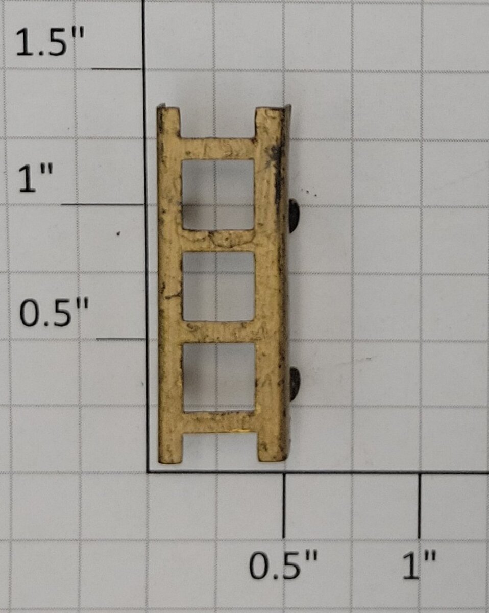 Acme 0512-15 O Gauge Brass 4-Rung Ladder with Tabs
