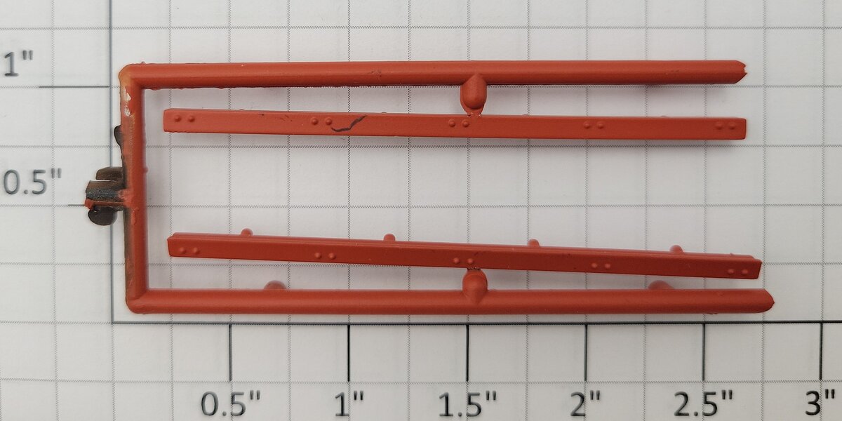 S-Helper 652-04-04-DO Dark Orange Bottom Door Guide Sprue (Set of 2)