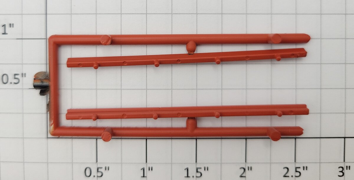 S-Helper 652-04-04-DO Dark Orange Bottom Door Guide Sprue (Set of 2)