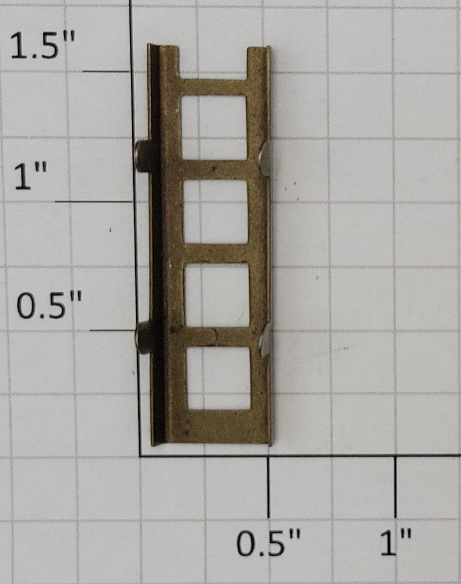 Acme 0512-16 O Gauge Brass 5-Rung Ladder with Tabs