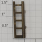 Acme 0512-16 O Gauge Brass 5-Rung Ladder with Tabs