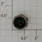 Acme 0512-21 Vintage Panel Mount Green Jewel Lens Cover with Nut