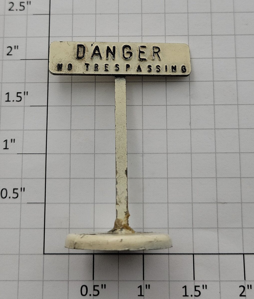 Acme 13-630 Metal "Danger No Trespassing" Sign with Base