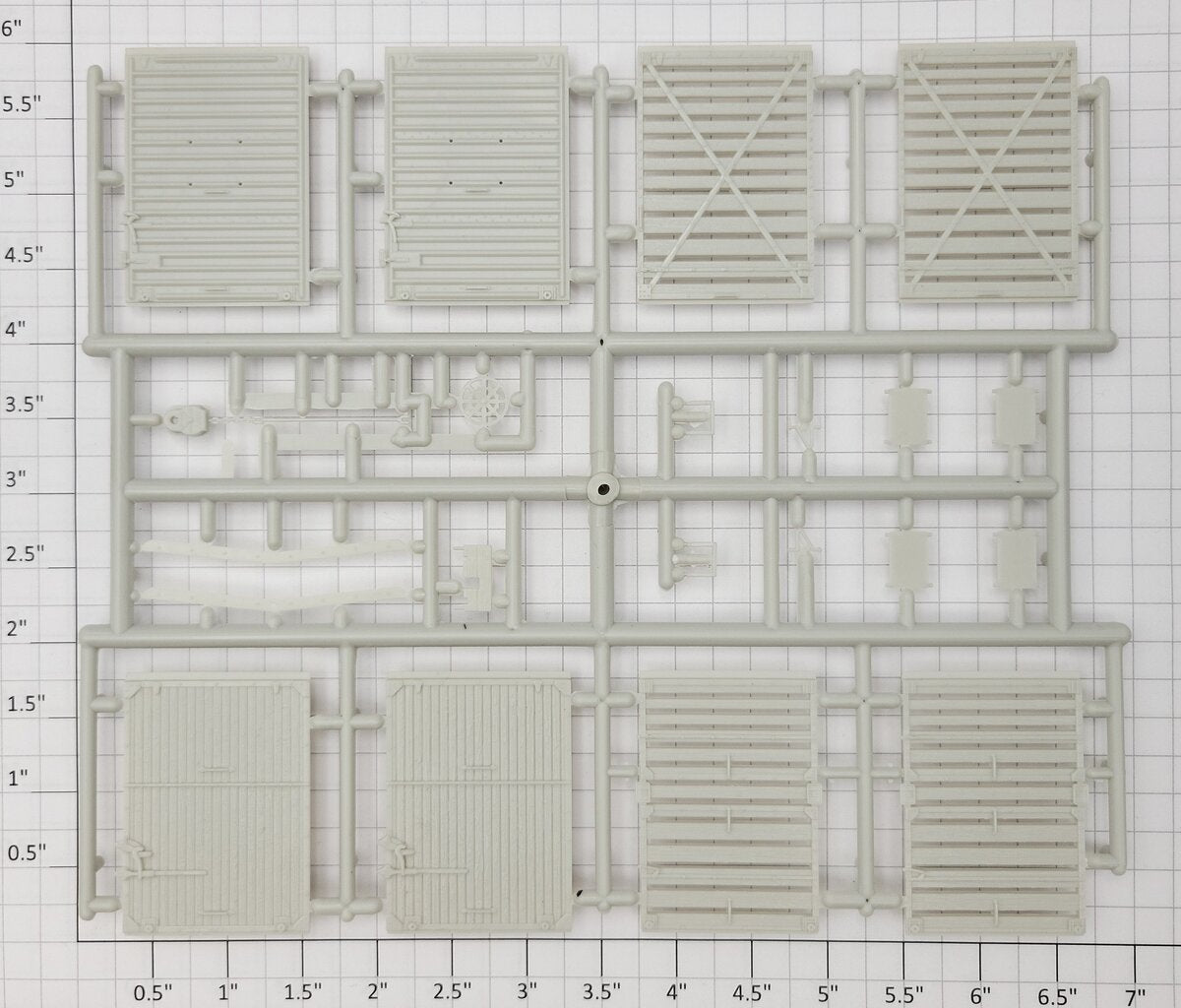 S-Helper 652-03-U Unpainted Box Car / Stock Car Trim and Doors Sprue