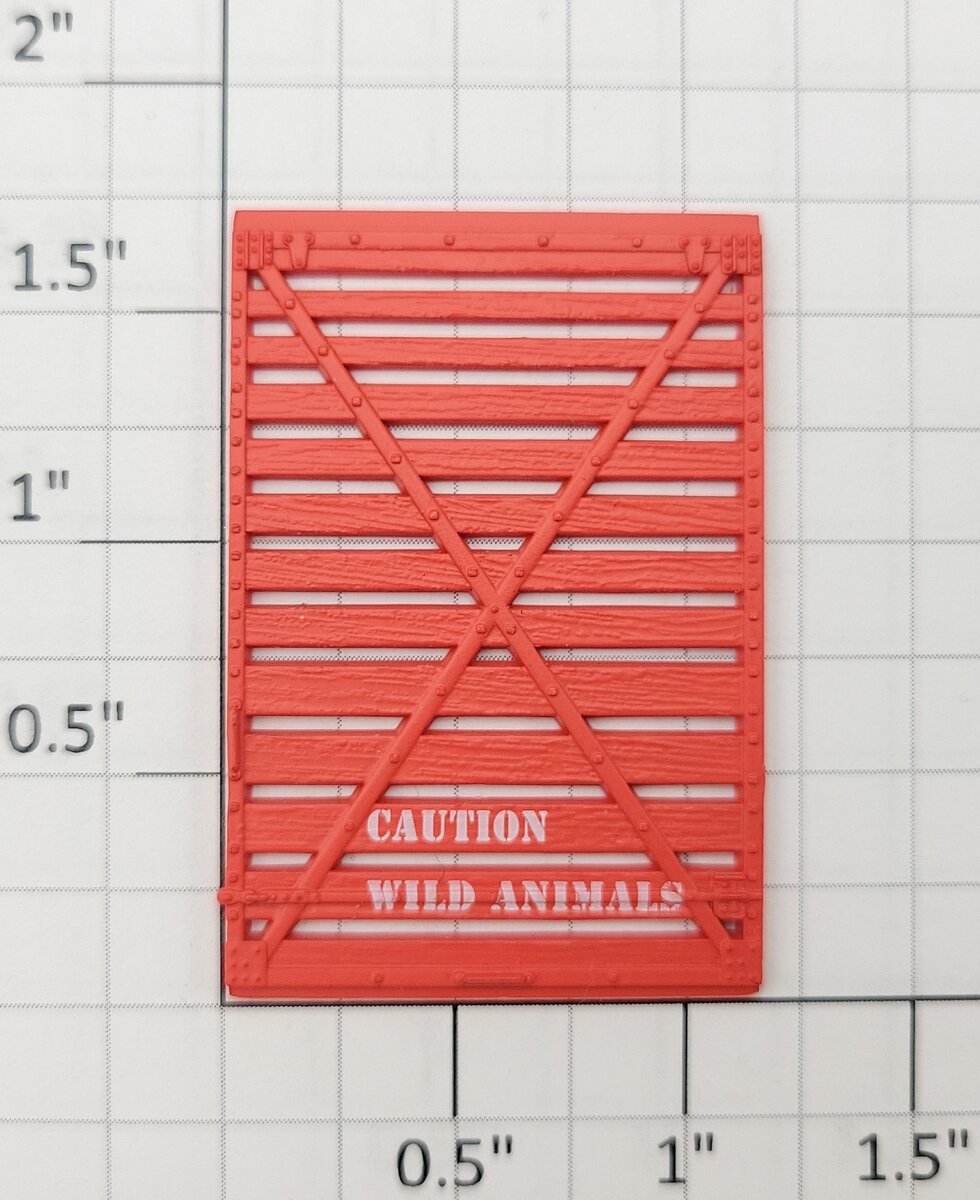 S-Helper 652-03-10-RO Red / Orange Stock Car Door "Wild Animals"