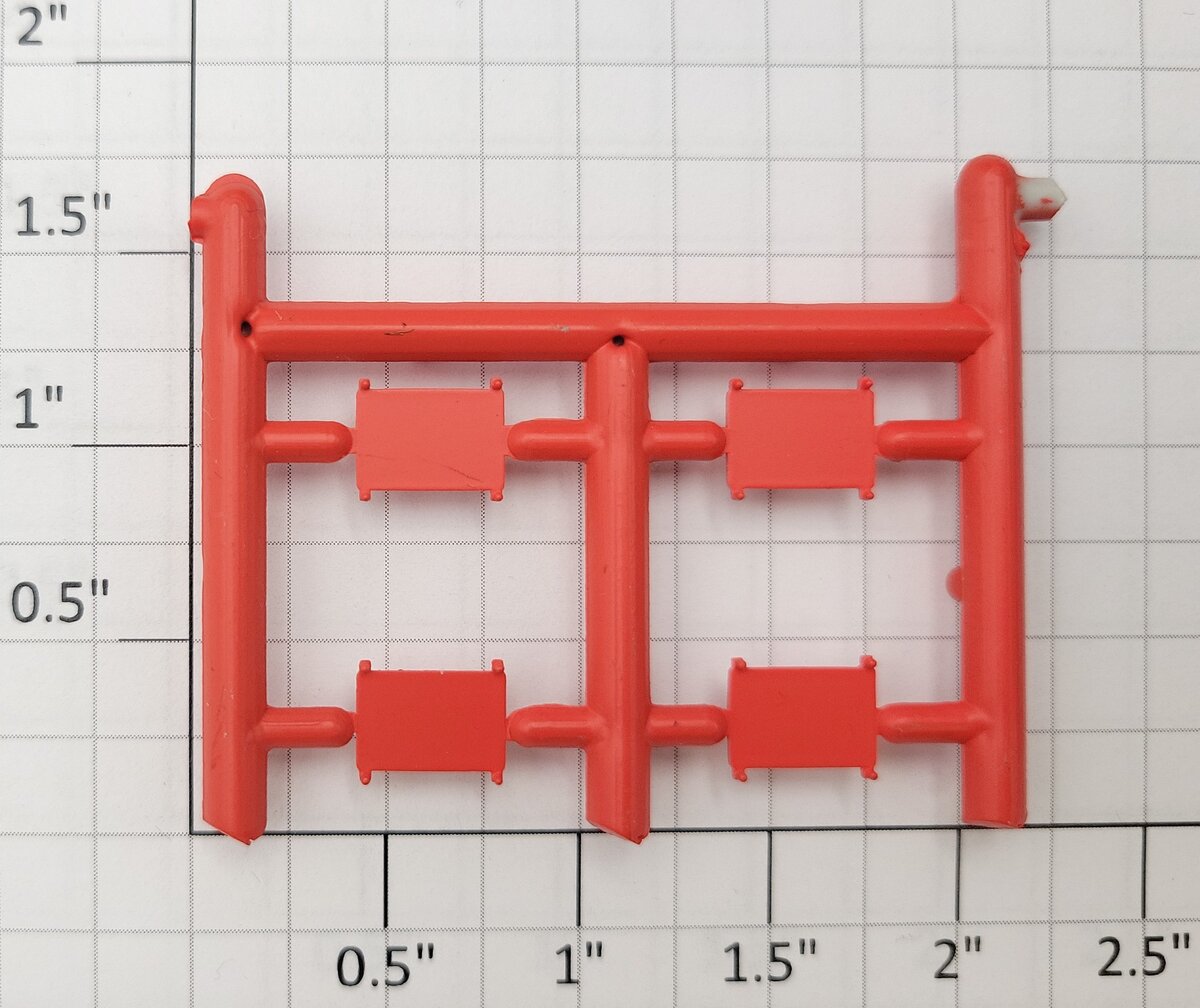 S-Helper 652-03-06-RO Red Orange Stock Car / Box Car Tact Board (Set of 4)